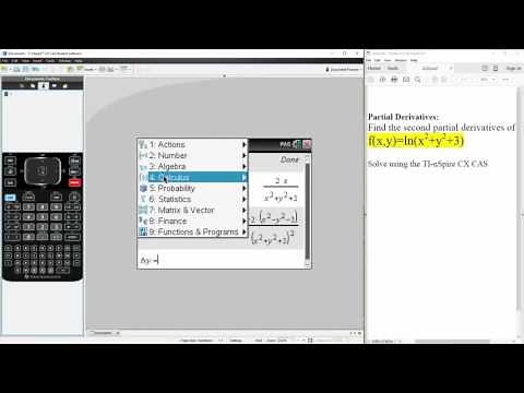 Calc 3: Partial Derivatives (TI-nSpire CX CAS) ptC