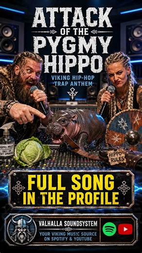ATTACK OF THE PYGMY HIPPO - Funny Viking Trap Song I OUT NOW! 🔥 #shorts #ValhallaSoundsystem