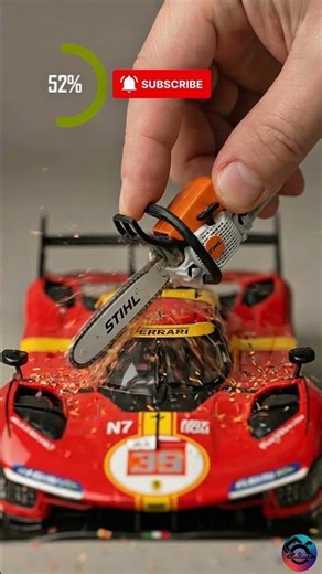 Ferrari hypercar vs Mini STIHL – Pure Satisfaction.