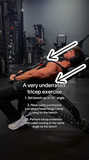 How to do a tricep extension. This variation adds stability stopping any swaying or cheated reps