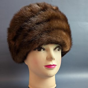 Natural Mink Fur Hat, Soviet Women's Winter Hat, Vintage Handmade From USSR 1980's - Etsy