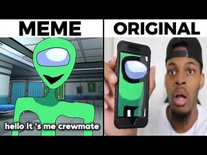 Hello It's Me Crewmate Meme vs Original