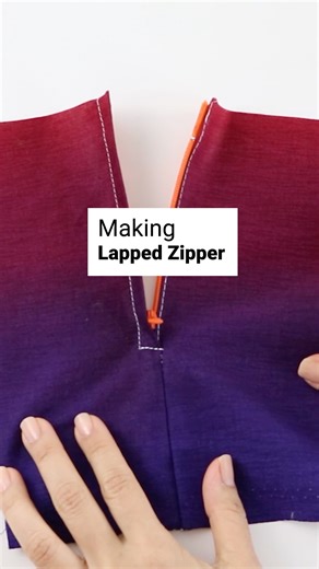 The easiest way to sew a lapped zipper (beginner friendly!) #sewfyi #lappedzipper #sewingtutorial