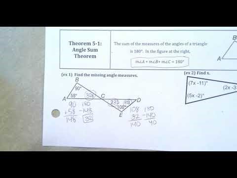 Section 5.0/5.1: Classifying Triangles/Angles in Triangles