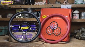 #SpeedwayTechTalk Check out the steering parts Pat has in his Impala and why they're so great. Red Leather Steering Wheel Wrap 9105623 http://bit.ly/1UhTGzE Chrome Plated Billet Trinity Style Steering Wheel 9105616 http://bit.ly/1XnrBKC Standard GM 5-Position Tilt Steering Column, 33 Inch Long, Chrome 91032976 http://bit.ly/1Pri1yP | Speedway Motors