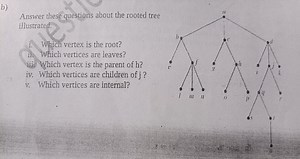 b)Answer these questions about the rooted tree illustrated.i... | Filo