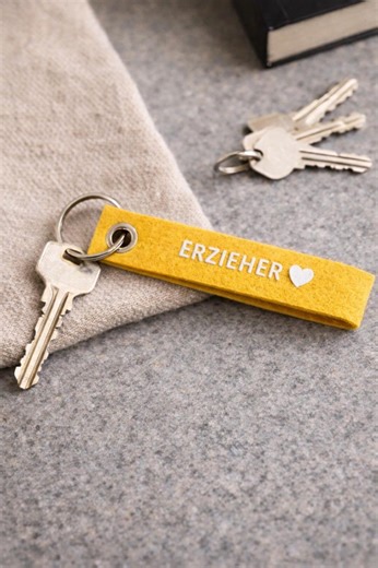 Felt Keychain With Custom Text - Etsy