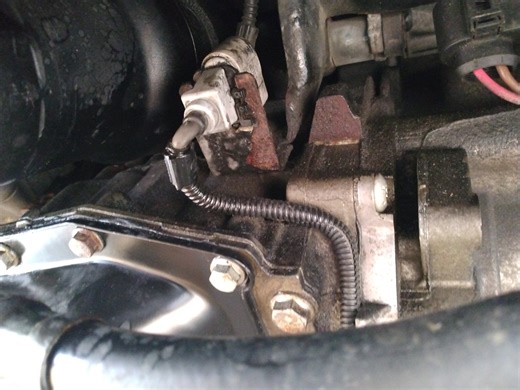Oil pan harness connector problem.