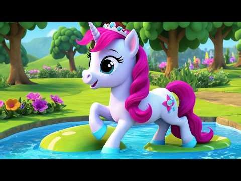 Pony Princess Loses Crown in Mud | Funny and Cute Kids Nursery Rhyme Animation