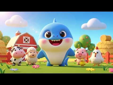 Baby Shark Adventure on Old MacDonald’s Farm Pond 🦈🌾 | Fun Sing-Along Nursery Rhyme for Toddlers