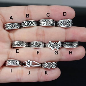 925 Sterling Silver Toe Ring, Adjustable Midi Ring, Knuckle Ring, Flower Design, Kid Ring, Pinky Ring, Bohemian Ring, Minimalist Toe Ring - Etsy UK