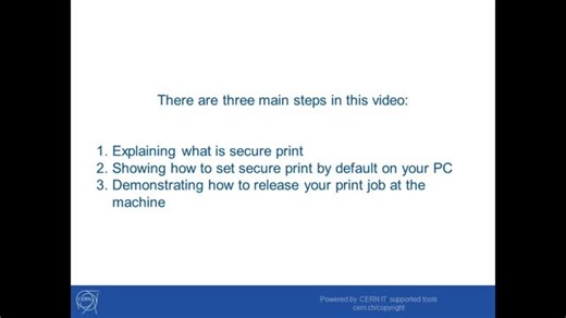 Secure Print by default on Windows PC ENGLISH version - video tutorial