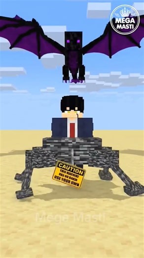 dragon in Minecraft world with Herobrine #minecraftshorts #gta #minecraftsurvivalseriesepisode1