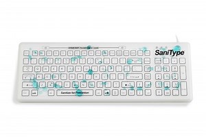 SaniType ''Swipe Clean'' Smooth Surface Washable Keyboard (White) (USB) | KBSTRC106SC-W