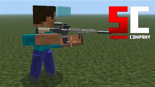 我的世界基岩版唯一个能当tacz玩的超强枪械模组，影子公司_Shadow Company