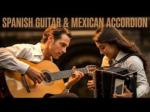 SPANISH GUITAR & MEXICAN ACCORDION - BEST ROMANTIC GUITAR & ACCORDION MUSIC