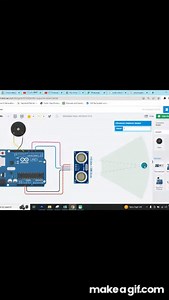 Tinkercad Arduino Project : Motion Detector using Arduino on Make a GIF