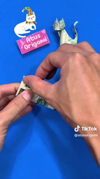 How to Make an Origami Cat from a Dollar Bill