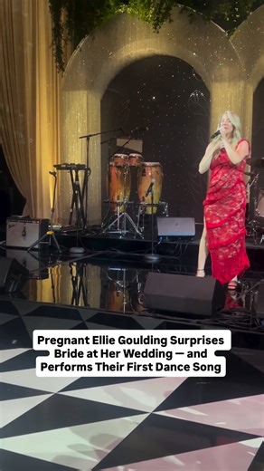 8.7K views · 38 reactions | Ellie Goulding surprised fans at their wedding and sang their first dance song 'How Long Will I Love You' ✨ She stayed to sing some of her biggest hits for the newly weds - Emily Emby and Joel Birnback - alongside their friends and family, everyone screaming and dancing along with her. Such a beautiful wedding gift ❤️ ️: @sammatimee @emilyjo_hair #EllieGoulding #WeddingSurprise | HELLO! Canada | Facebook
