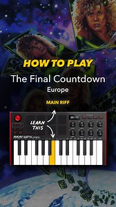 Learn How to Play the Synth Riff for “The Final Countdown” by Europe 🎹 Written by lead singer Joey Tempest, the synth sound was made by using a Yamaha TX-816 rack unit and a Roland JX-8P synthesizer. It went on to become one of the most recognizable synth riffs in rock history 🤘 Play with force and flair at 118bpm and you’re good to go! ⚡️ Featuring the Akai Professional MPK Mini Plus 🔥 👍 Enjoyed this tutorial? Like, share, and follow for more! 💬 Got questions or requests? Drop them in the 