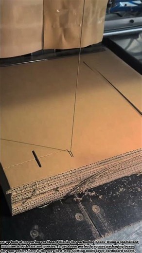 Bulk cardboard box cutting process using a specialized machine#Cardboard #Diy
