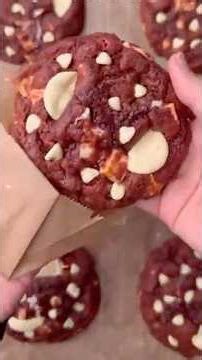 Red Velvet Cookies With White Chocolate
