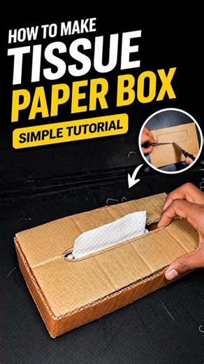 DIY tissue Paper box simple tutorial #short video.