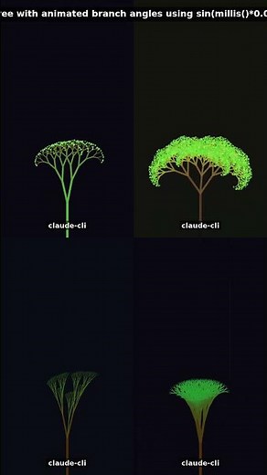 Recursive Fractal Tree (Sonnet generated)