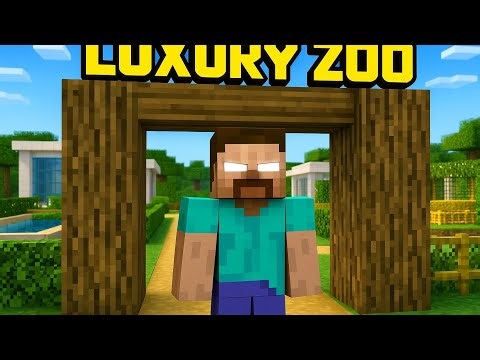 Herobine build a elemental animal zoo in minecraft