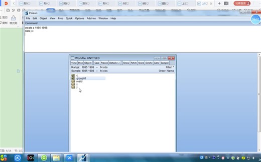 【8p】 Eviews9基本操作（一元线性回归，多元线性回归，多重共线性，异方差，自相关，分布滞后，虚拟变量）