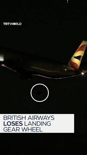 A British Airways A350-1000 lost one of its main landing gear wheels shortly after departing Las Vegas, footage from an airport livestream shows. The aircraft continued its journey and landed safely in London. | TRT World
