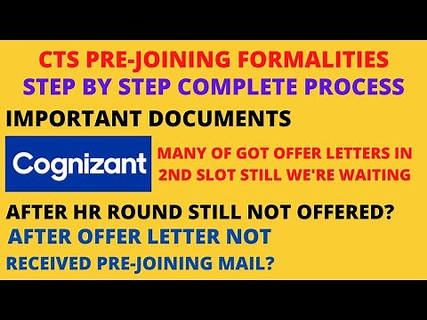 Cognizant Pre-Joining Formalities all 17 steps Complete Process | CTS all doubt solved