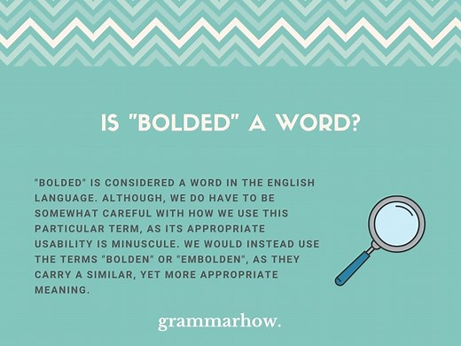 Is "Bolded" A Word? Full Explanation (With Examples)