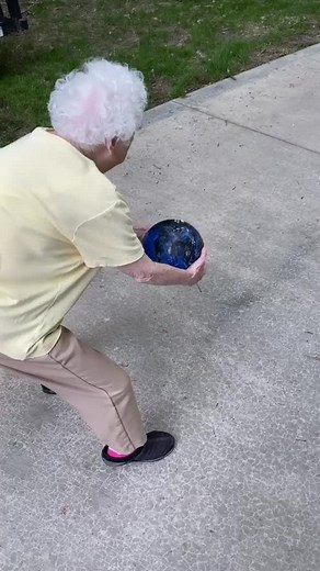 granny with the perfect aim (@coldcutz20) #strike #bowling #funny #fyp