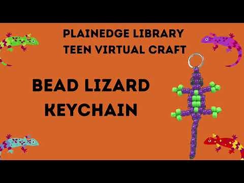 Bead Lizard Keychain