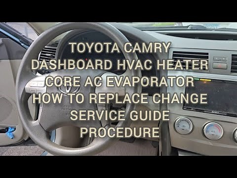 TOYOTA CAMRY DASHBOARD REMOVAL HVAC HEATER CORE AC EVAPORATOR BROKEN HOW TO REPLACE CHANGE GUIDE