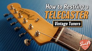 1.3K views · 14 reactions | Want to get the most out of your instrument? Here's a quick tutorial on how to restring electric guitars with those troublesome vintage style tuners. Together we'll learn how to remove your old strings, clean your frets, and slap on a fresh set of long lasting Elixir Strings. Let's get started! -Rob落 | Swiftlessons | Facebook