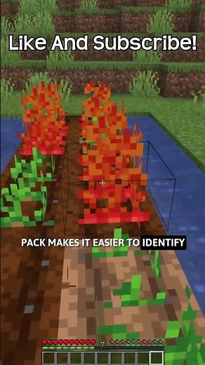A Minecraft Resource Pack That Makes Crops Bright Red When They Are Ready To Harvest!
