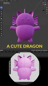 Dragon Character Design Process Start to Finish #blender #3d #animation