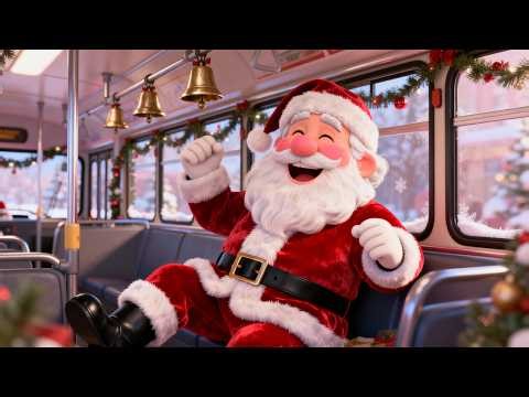 Santa Claus on the Christmas Bus 🚌🎄| Kids Nursery Sing-Along