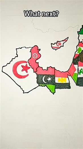 Draw Algeria 🇩🇿 Flag Map | we support Palestine 🇵🇸 #algeria #palestine