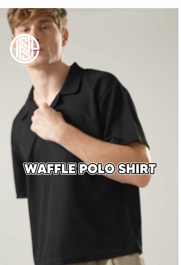 Buttonless Waffle Polo for Ultimate Comfort