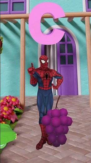 Spiderman Teaches C for Car 🚗 | Fun ABC Short for Kids #Shorts