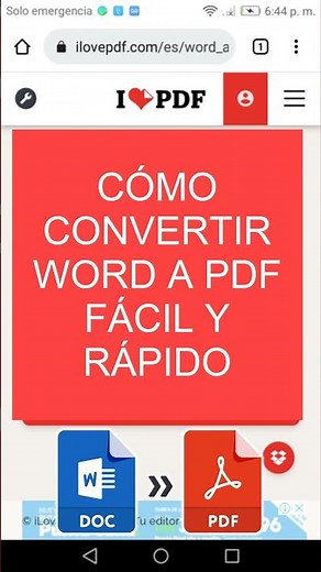 Como Convertir WORD a PDF en Celular