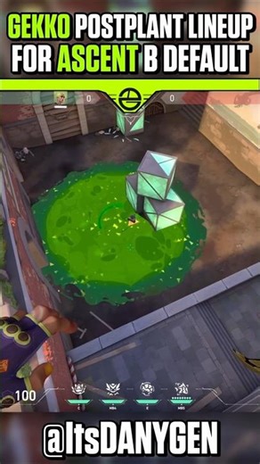 Easy Gekko Post-Plant Molly Lineup for B Default on Ascent