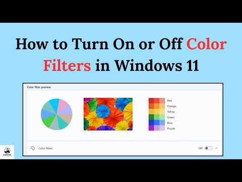 How to Turn On or Off Color Filters in Windows 11