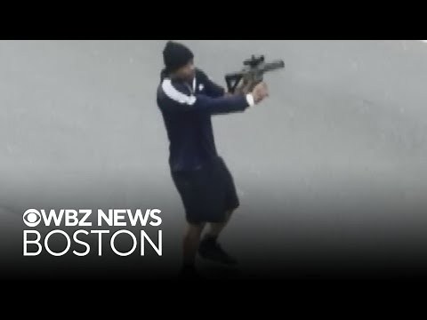 Witness video shows gunman on Memorial Drive in Cambridge, Massachusetts