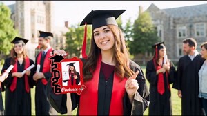 24 Pcs Graduation Cutout Face Fans with Handle Double Sided Personalized Grad Party Supplies Class of 2026 Grad Photo Props Blank DIY Photo Frame Graduation Party Souvenirs