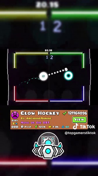 Geometry Dash Glow Hockey Gameplay Highlights