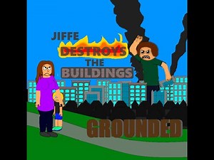 Jiffie destroys the buildings and gets grounded
